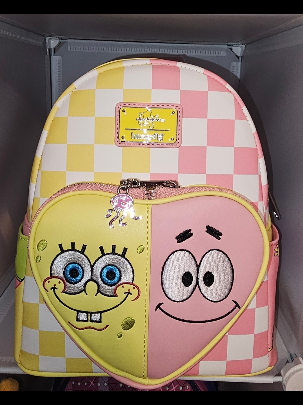 Loungefly SpongeBob & Patrick Heart Mini Backpack - Pink & Yellow
